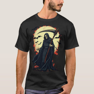 Reaper's Harvest Moon: Embrace the Dark Night T-Shirt