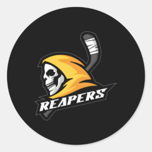 Reapers Hockey Yellow Classic Round Sticker