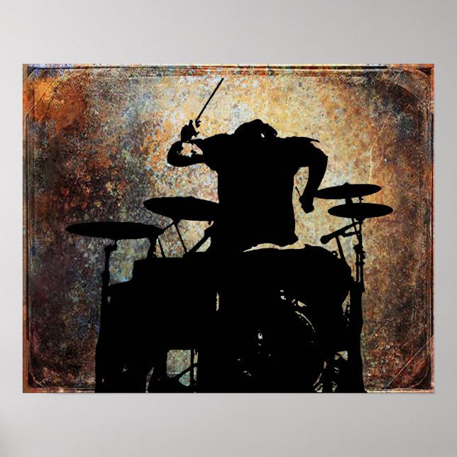 rear view Drummer, Copyright Karen J Williams Poster (Front)