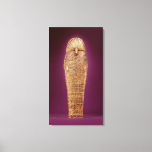 Rear view of one of the canopic coffins canvas print
