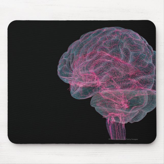 Rear view of the human brain mouse pad (Front)