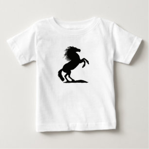 Rearing Black Stallion - Baby T-Shirt