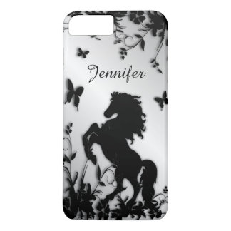 Rearing Black Stallion / Horse With Name Case-Mate iPhone Case