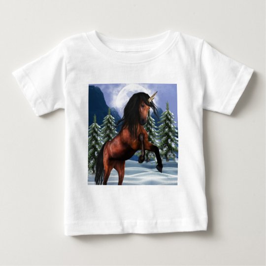 Rearing Chestnut Unicorn Baby T-Shirt