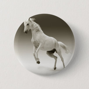 rearing horse 2 inch round button