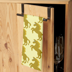 Rearing Horse Design Any Colour Background Kitchen Towel