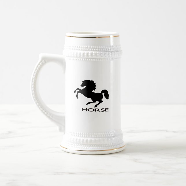 Rearing Horse Silhouette Beer Stein (Left)