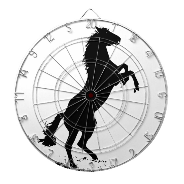 Rearing Horse Silhouette Dartboard (Front)