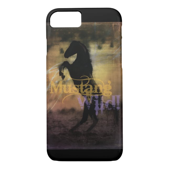 Rearing Mustang iPhone Case (Back)