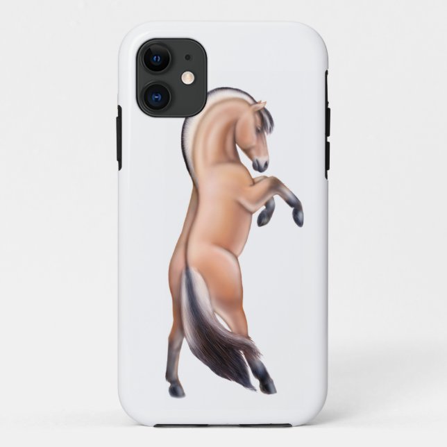Rearing Norwegian Fjord Horse iPhone 5 Case (Back)