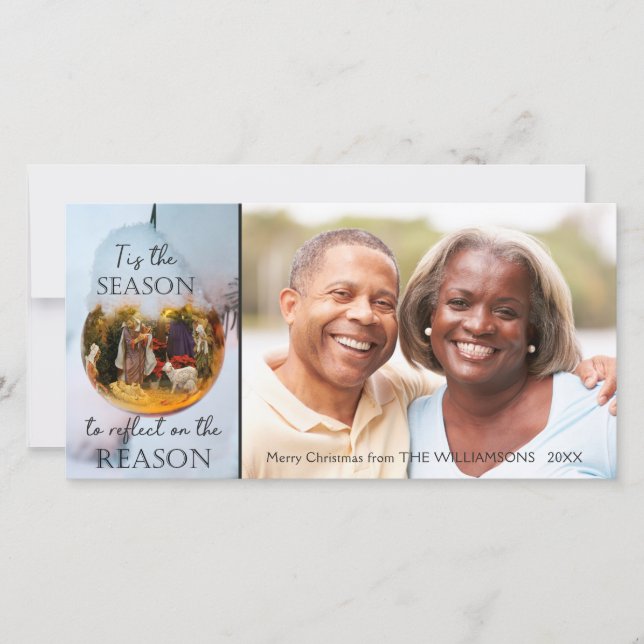 Reason for the Season Nativity Scene Holiday Card (Front)