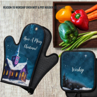 Reason To Worship  Oven Mitt & Pot Holder Set