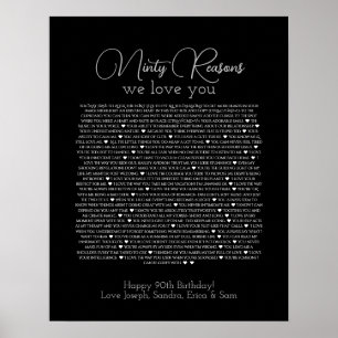 reason we love you poster Black 90
