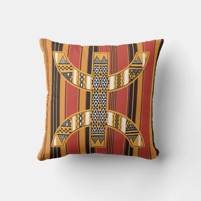 Reasons for the Kabyle Amazigh pottery Throw Pillow (Back)