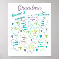 Reasons I Love You Grandma Gift