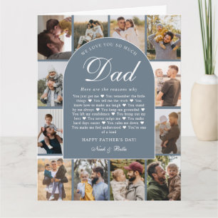 Reasons We Love You Dad Photo Collage Father's Day Card