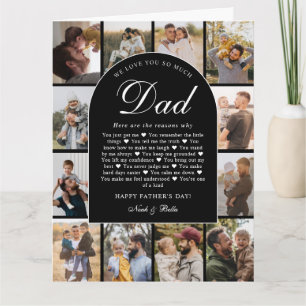 Reasons We Love You Dad Photo Collage Father's Day Card
