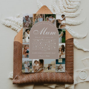 Reasons We Love You Mum Photo Collage Mother's Day Card