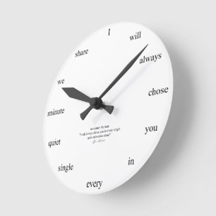Reassurance vow that loops forever. round clock