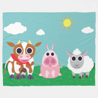 Reba, Leary, and Lulu at Daytime Fleece Blanket