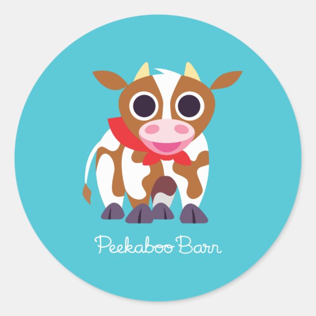 Reba the Cow Classic Round Sticker (Front)