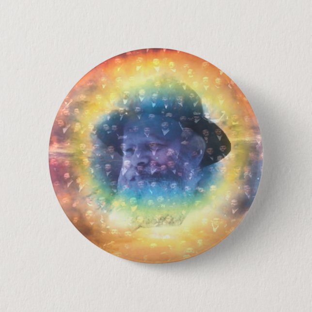 Rebbe 2 Inch Round Button (Front)