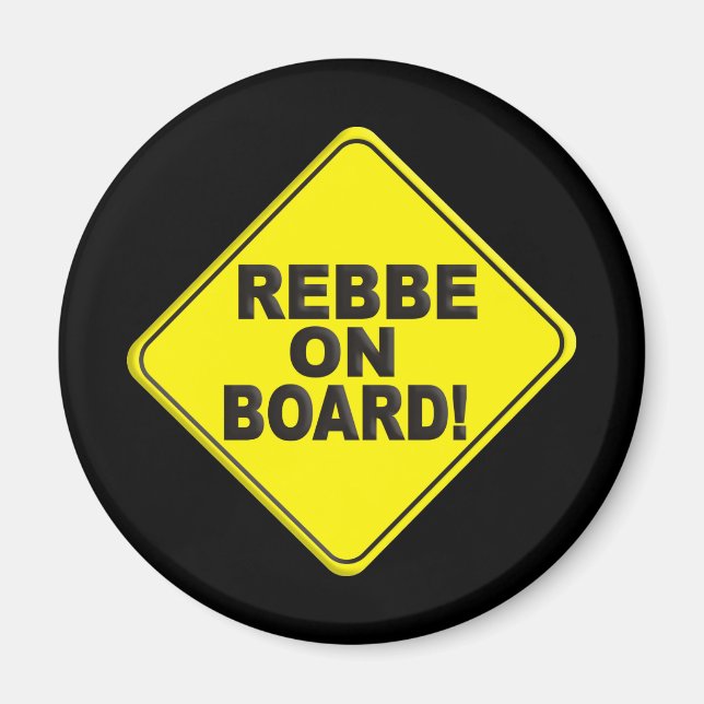 Rebbe on Board Magnet (Front)