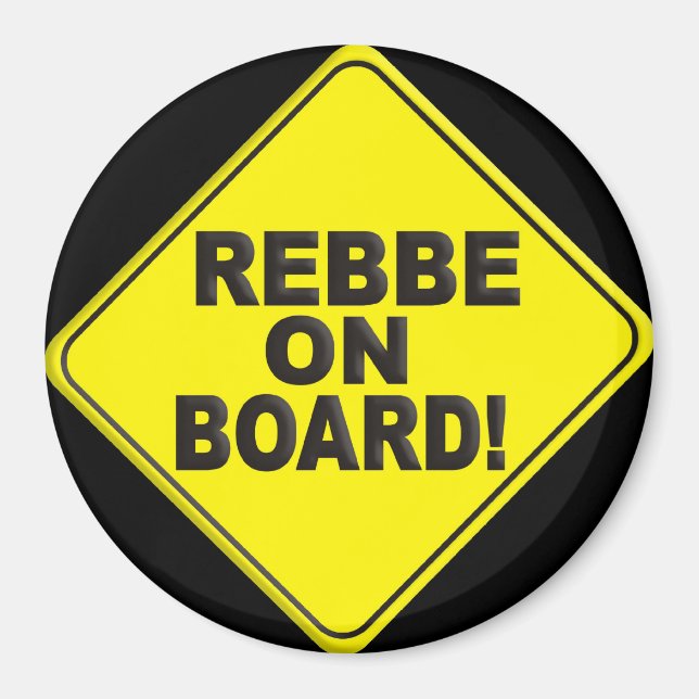 Rebbe on Board Magnet (Front)