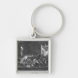 Rebecca and Eliezer at the well Keychain