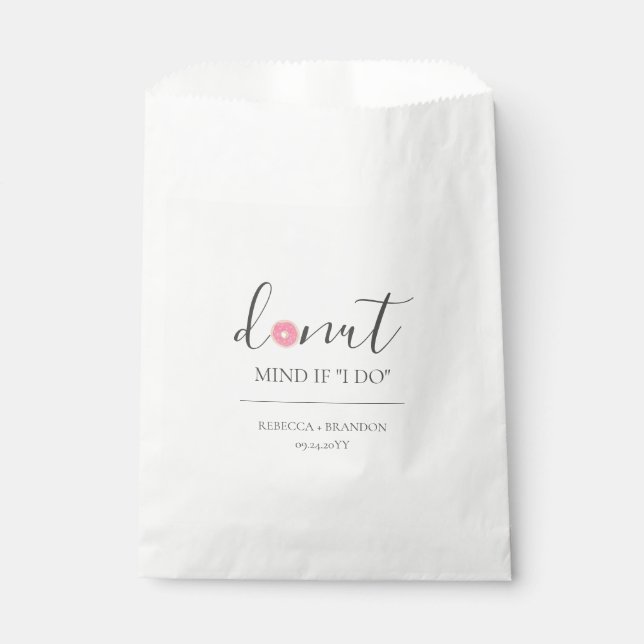 Rebecca Doughnut Mind if I Do Wedding Treat Favour Bag (Front)