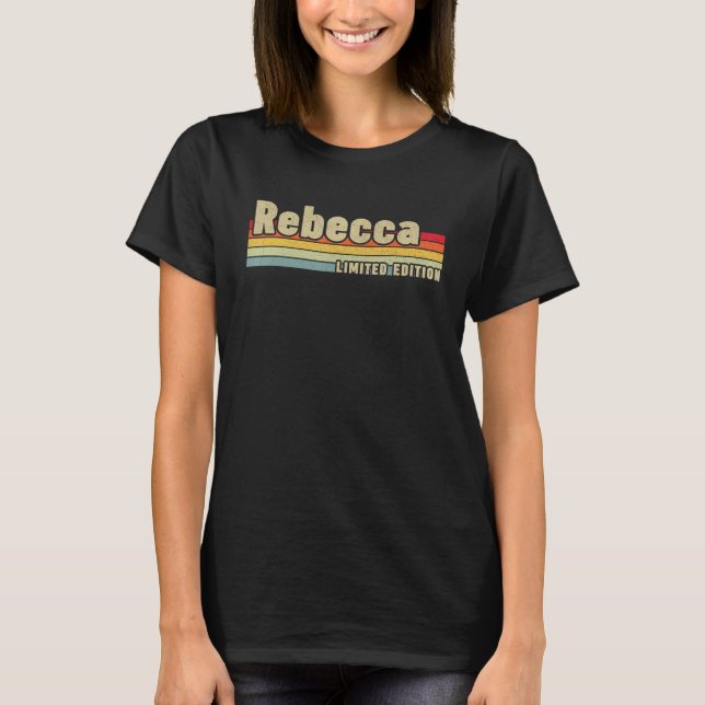 Rebecca Gift Name Personalized Birthday Funny Chri T-Shirt (Front)