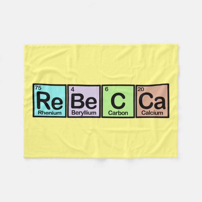 Rebecca made of Elements Fleece Blanket (Front (Horizontal))