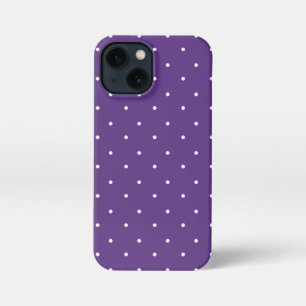 Rebecca Purple and white Polka Dots Phone Cases