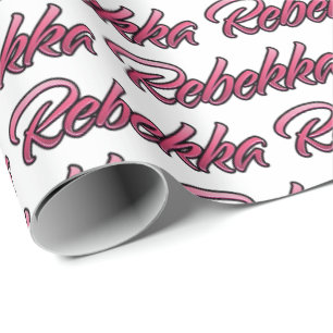 Rebekka faded pink personalized gift paper