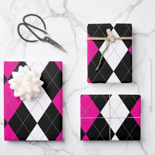 Rebel Argyle Wrapping Paper Sheet (Front)
