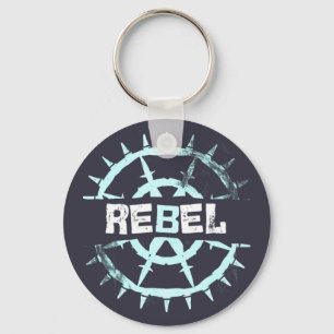 Rebel Barbed Wire Cyber Grunge Aesthetic Keychain