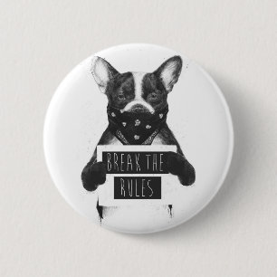 Rebel dog 2 inch round button