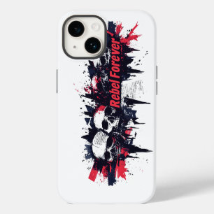  "Rebel Forever" - Edgy Skull Graphic Design iPhone 14 Case