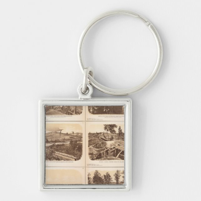 Rebel lines, Atlanta, Ga Keychain (Front)