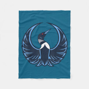 Rebel loon minnesota strong fleece blanket