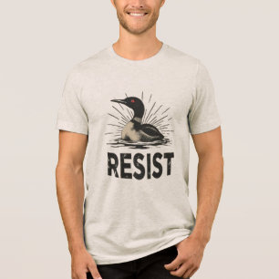Rebel Loon – Resist Protest Art Tri-Blend Shirt