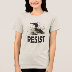 Rebel Loon – Resist Protest Art Tri-Blend Shirt