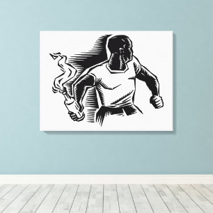 Rebel, Molotov Cocktail, Riots, Communist Style Canvas Print