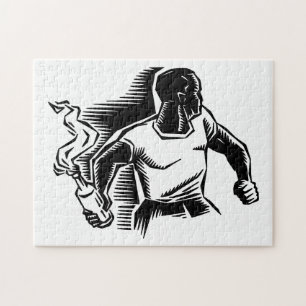 Rebel, Molotov Cocktail, Riots, Communist Style Jigsaw Puzzle