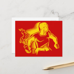 Rebel, Molotov Cocktail, Riots, Communist Style Postcard