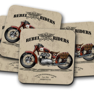 Rebel Rider Bike Coaster   Motorcycle Coaster Set