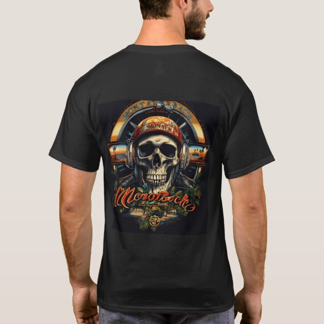 Rebel Riffs: Unleash the Sound -Skull & Crossbones T-Shirt (Back)