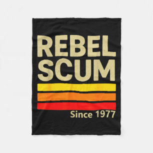 Rebel S Since 1977 Clic Retro Iconic Vintage Sayin Fleece Blanket