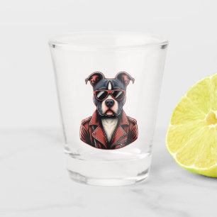 Rebel Spirit Dog - Cool Vintage Pet Shot Glass