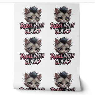 Rebel With Claws Punk Rock Cat Aesthetic Wallpaper